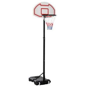 Altro Canestro Da Basket Da Esterno Con Supporto E Altezza Regolabile In Acciaio, 73x49x194-249 cm