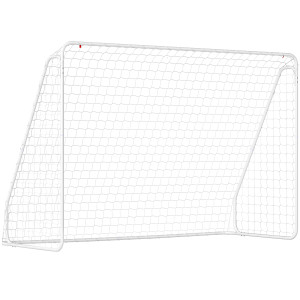 Altro Porta Da Calcio Per Giardino E Parco Con 6 Picchetti A U, In Pe E Metallo Epossidico, 301x120x200 Cm, Bianco