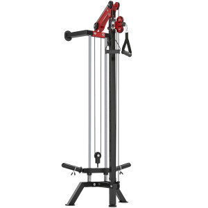 Altro Cable Station, WalL-Mounted, Adjustable 16-Position Pulleys Machine, Black.