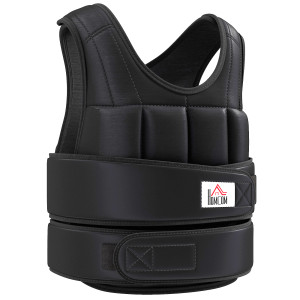 Altro Giubbotto Zavorrato 20kg Unisex 38 Pesi Singoli, Imbottitura, Chiusure Con Velcro, Nero