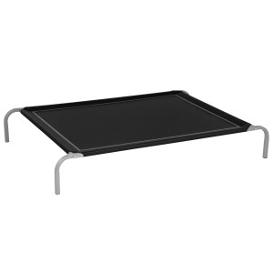 Altro Lettino Per Cani Da Interno Ed Esterno Capacità Fino A 32kg Con Tessuto Traspirante 130x90x20cm Nero