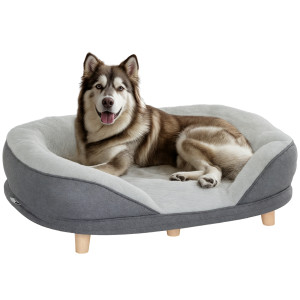 Altro Cuccia Divano Per Cani Con Imbottitura, Lettino Per Cani Taglia Grande E Media Fino 25kg, 90x78x25cm, Grigio