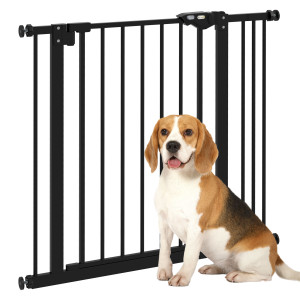 Altro Cancellino Per Cani A 2 Estensioni Con Larghezza Regolabile Fino 100 Cm E Chiusura Automatica, Nero