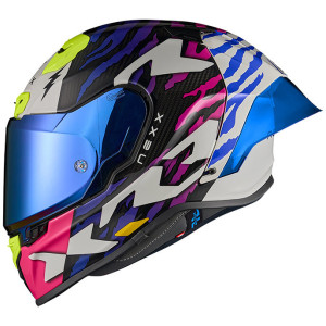 Casco Moto Integrale Nexx X.R3R ZIGER Blu Viola taglia 2XL