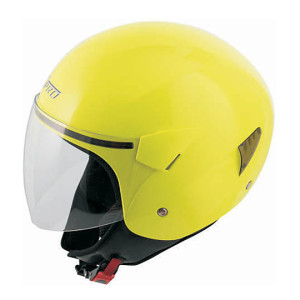 American-pro Casco moto jet a-pro modello micra giallo fluo