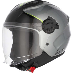 Casco Moto Jet Acerbis Levante Grigio Giallo taglia L
