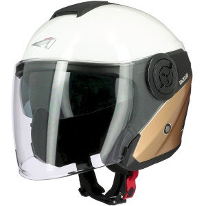 Casco moto jet astone dj10-2 radian oro bianco
