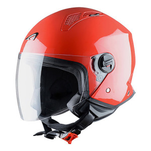 Casco moto jet astone minijet rosso lucido