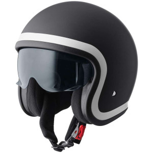 Casco Moto Jet GMS Ride nero opaco bianco taglia 2XL