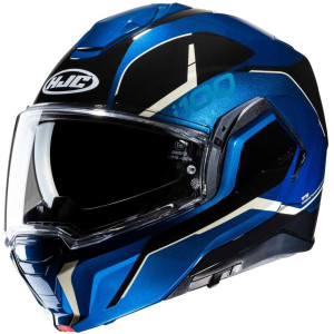 Casco Moto Modulare Hjc i100 LORIX MC2 Nero Blu taglia S