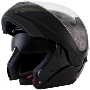 Casco moto modulare kyt convair plain nero