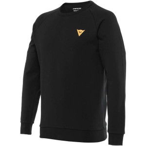 Felpa moto casual dainese vertical nero arancione