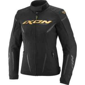 Giubbotto Moto Donna Ixon STRIKER 2 LADY Nero Oro taglia 2XL