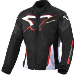 Giubbotto Moto Donna Macna Tazar 2.0 Nero / Rosso taglia XL