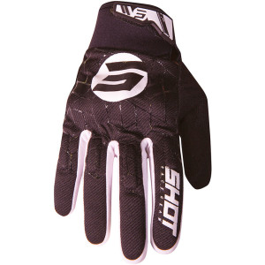 Guanti moto cross enduro shot spider bianco nero