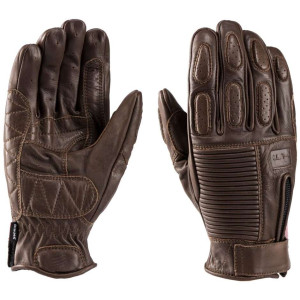 Guanti moto in pelle blauer ht banner ce marrone