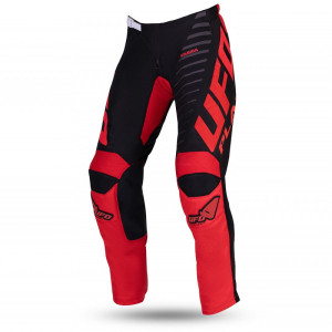 Pantaloni moto cross enduro ufo kimura nero rosso