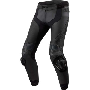 Pantaloni moto pelle rev'it apex nero allungato