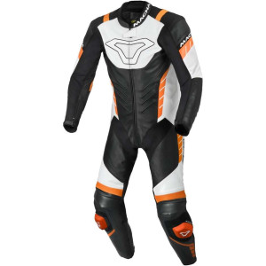 Tuta Moto 1pz Macna Varshall Nero Arancio Bianco taglia 48