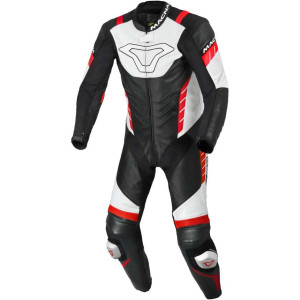 Tuta Moto 1pz Macna Varshall Nero Bianco Rosso taglia 52