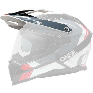 Oneal Visiera O'NEAL D-SRS NOMAD Nero Bianco Rosso taglia unica