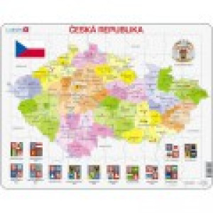Larsen Puzzle Cadre - Carte de la République Tchèque (en Tchèque)