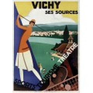 Grafika Roger Broders - Vichy, ses sources, 1928