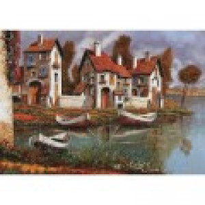 ART Puzzle Maisons à Cerchio, Italie