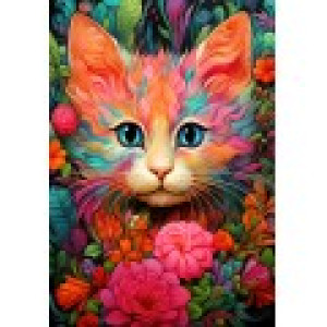 Bluebird Puzzle Chaton et Fleurs