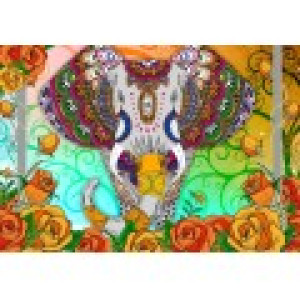 Bluebird Puzzle Colorful Elephant