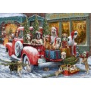 Bluebird Puzzle Dogs on Truck