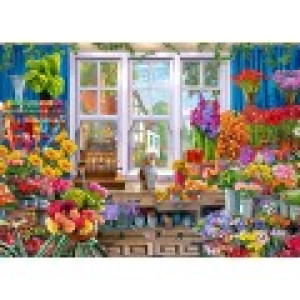 Bluebird Puzzle Flower Shoppe