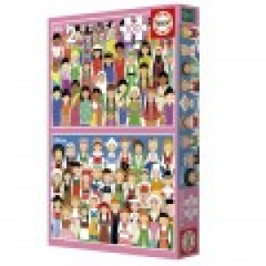 Educa 2 Puzzles - Filles d'Europe et Filles d'Asie