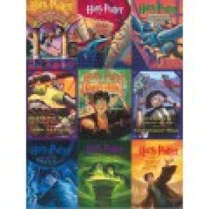 New York Puzzle Company Pièces XXL - Harry Potter - Book Cover Collage