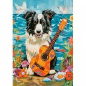 Castorland Chien, Guitare et Mer