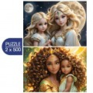 Alipson Puzzle 2 Puzzles - La Lune et le Soleil - Collection Mère et Fille