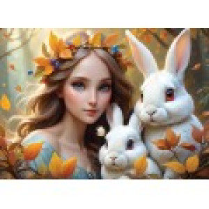 Alipson Puzzle Lady and Bunnies