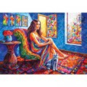 Magnolia Woman with Cat