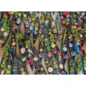 Ravensburger Puzzle Highlights - Marchés colorés - Marché Flottant, Indonésie