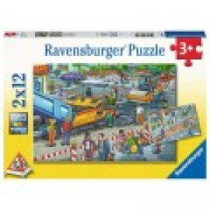 Ravensburger 2 Puzzles - Chantier de construction de route