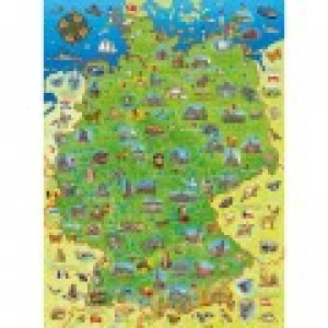 Ravensburger Pièces XXL - Carte de l'Allemagne Colorée