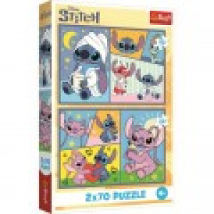 Trefl 2 Puzzles - Il n'Y A pas d'Ennui avec Stitch