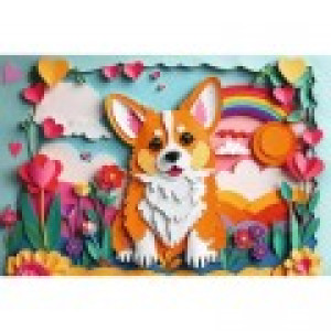 40e Anniversaire de Trefl - Paper Art - Petit Chien