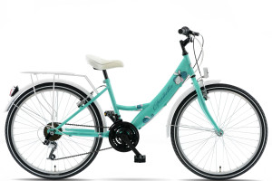 Rower dziecięcy Kands Giulietta 24", 130-165 cm, 18 biegów, zielony