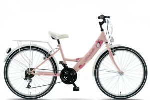 Rower dziecięcy Kands Giulietta 24", 130-165 cm, 18 biegów, różowy
