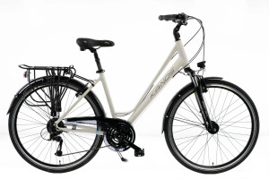 Rower damski Kands Elite Pro trekking, aluminium, 28", 24 biegi, biały 19" - 168-185 cm