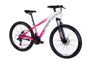 Rower górski MTB Mars 26", 145–170 cm, 21 biegów, biały/różowy