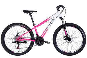 Rower górski MTB Mars 26", 145–170 cm, 21 biegów, biały/różowy