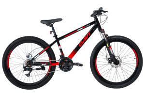 Rower górski MTB Davi Terrano 26", 145-170 cm, 21 biegów, czerwony/czarny