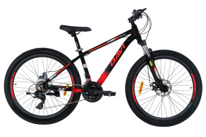 Rower górski MTB Davi Montaro Aluminium, 26", 145-170 cm, 21 biegów, czarny/czerwony
